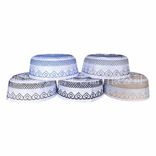 Multi-Colored Islamic Prayer Cap - M Size (56-58cm)