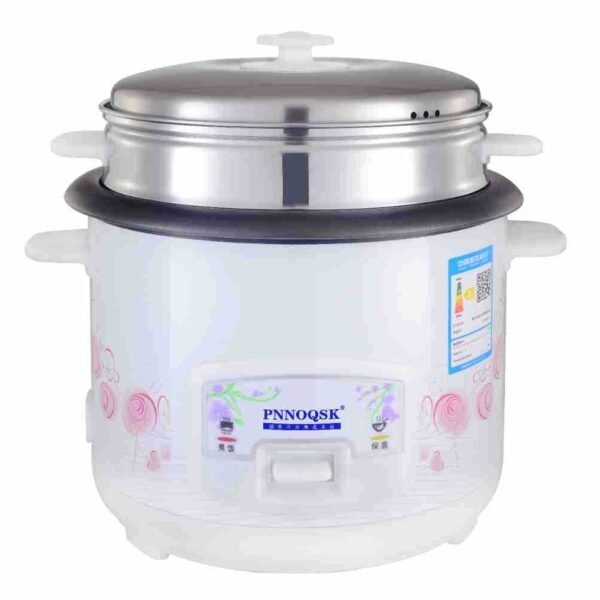 Pearl White Rice Cooker - 2L with Steaming Basket